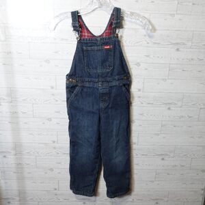 Wrangler Denim Blanket Lined Carpenter kids overalls size 5T